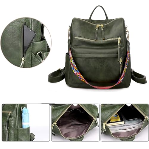 Image of Women's Fashion Backpack Purse for Women Leather Multipurpose Design Ladies Shoulder Bag Travel bag Satchel Handbags