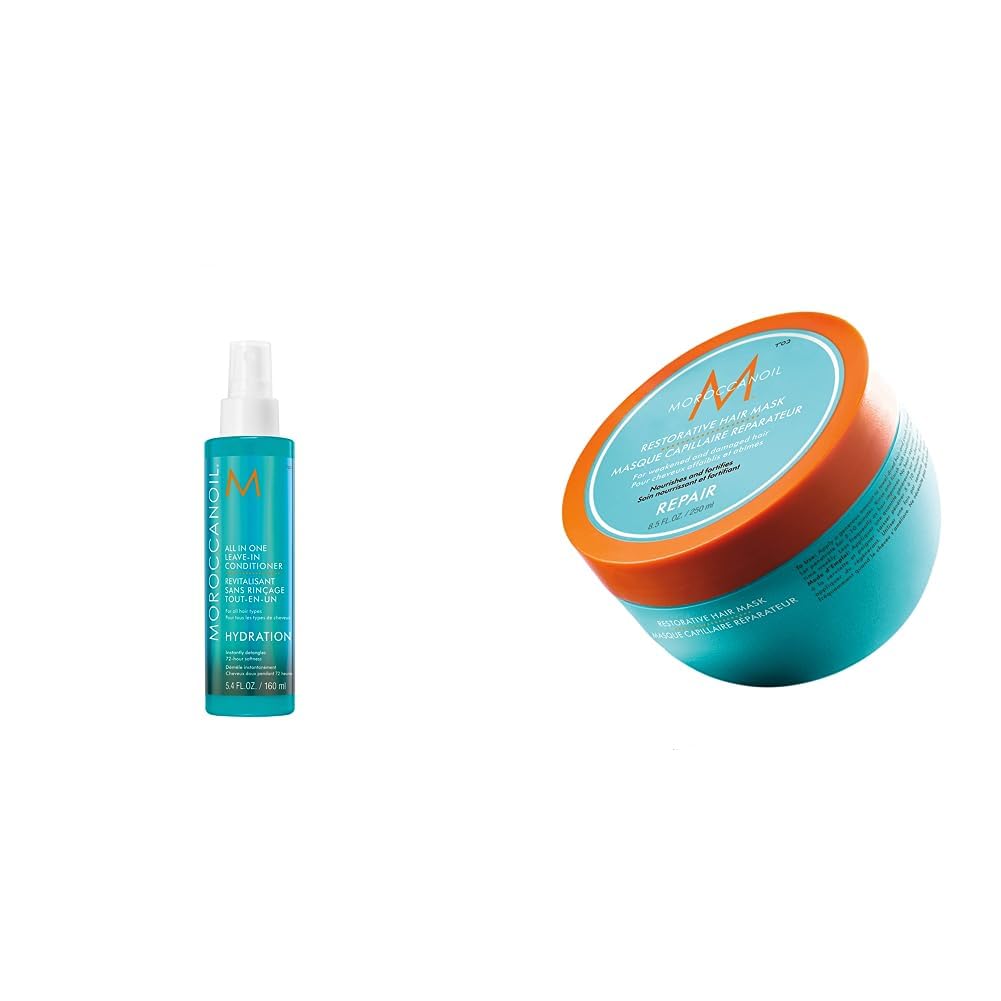 Moroccanoil Acondicionador Completo Sin Aclarado & Mascarilla Capilar Reconstituyente, 250ml