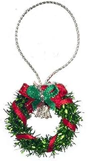 Melody Jane Dollhouse Decorated Christmas Wreath Green Miniature Accessory