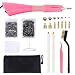Hotfix Applicator, GLTECK DIY Hot Fix Rhinestone Applicator Wand Setter Tool Kit with 7 Different Sizes Tips, Tweezers & Brush Cleaning kit and 2 Pack Hot-Fix Crystal Rhinestones (1440 Stones/Each)