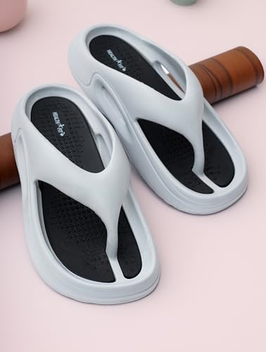 Image of HEALTH FIT Extra Soft Premium Slippers with Soft Acupressure Comfortable & Light Weight Stylish & Anti-Skid Classic Ultra Soft Casual Waterproof & Everyday Flip Flops HF147