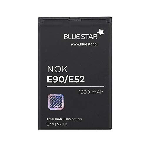  Blue Star Premium - Batteria da 1600 mAh Li-Ion de Capacità Carica Veloce 2.0 Compatibile Con il nokia e52 / e71 / n97 / e61i / e63 / e90 / 6650 fp