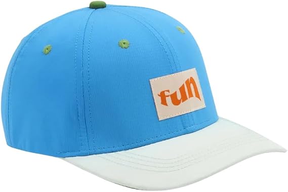 KiETLA Iconik Fun, UV Korumalı Baseball Cap, UPF 50+ Yazlık Model, Çocuk Şapkası Fun Yazı Ayrıntılı Mavi Renk