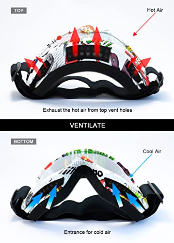 Image of SPOSUNE Dirt Bike Goggles UV400 Motorcycle Motocross Riding ATV Windproof Dustproof Dirtbike Off Road Goggles for Adults Men Women Youth