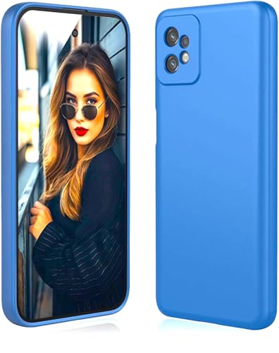 Movilear Funda Carcasa de Silicona Líquida para Motorola Moto G32 4G, Interior de Microfibra Antigolpes Protección Gel Ultra Suave de Goma a Prueba de Choques y Arañazos FSUA (Azul)