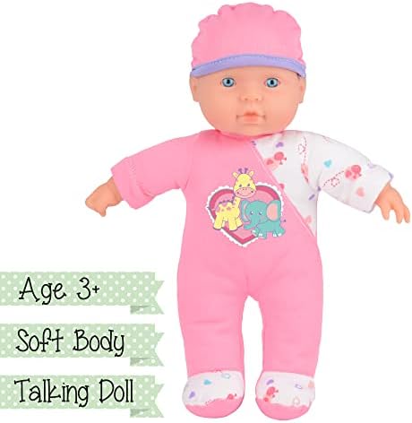 Toyrific Snuggles Sophia Baby Doll | Interactive Talking Soft Body New-born Baby Doll with 6 sounds for Kids, Ages 3+ 28cm