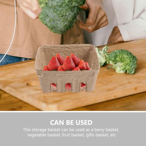 Cesta de bayas de pulpa biodegradable Alasum, pack de 40 unidades eco para frutas 6