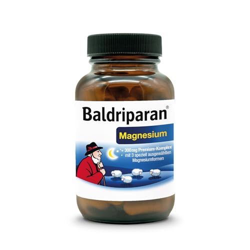 Baldriparan® Magnesium - hochdosierter Premium-Komplex mit Magnesiumbisglycinat aus der Apotheke. Hohe Bioverfügbarkeit. Laborgeprüft, vegan und ohne künstliche Zusätze.