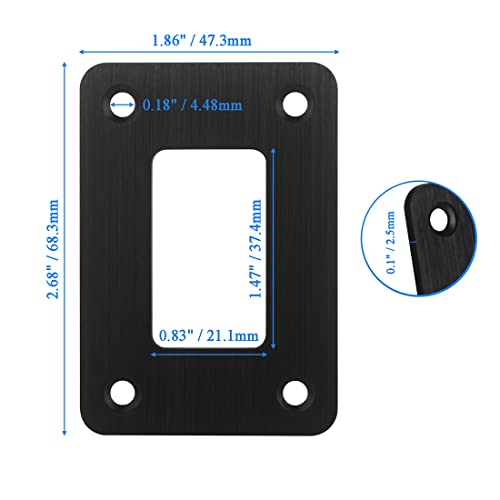 Image of 1 Way Rocker Switch Panel Housing Holder Aluminum Brushed Metal Mounting Bracket for Car Boat Yacht RV Trailer Truck Toggle Switch Housing Waterproof