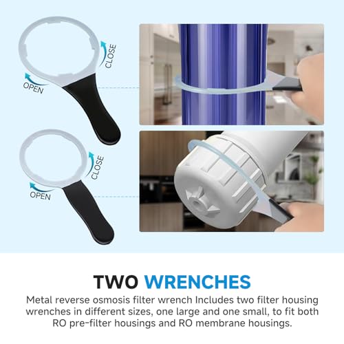 Image of Metal Water Filter Wrench​ Compatible with iSpring AWR2 ，Suitable for HW12, HC12, RCC and RCCP Series Filters，Water Filter Removal Tool