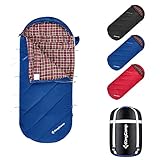 MÁS CÁLIDO, este saco de dormir tiene más Relleno que los normales,se puede mantener caliente toda la noche por el relleno rico ,la cabecero con un cordón ajustable mantienete más caliente incluso en condiciones extremas. La material para exteriores que adoptamos poliéster 230T ,se puede resistir la humedad ,ser eficazmente impermeable.