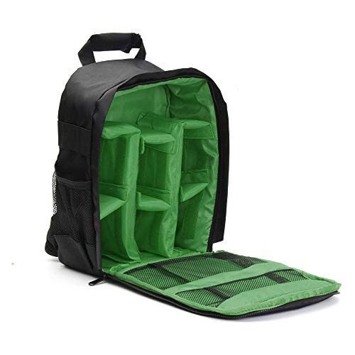 Maybesky Kamera Bag Waterproof Camera Backpack Laptop Bag Rucksack For DSLR SLR Camera (Color : Green, Size : One size)
