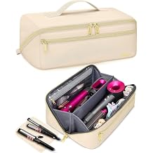 Mancro Hot Hair Tools Travel Bag with Separate Heat Resistant Mat, Large Capacity Wide-open Pouch, Hair Accessories Organizer for Flat Irons, Straighteners, Curling Iron,Travel Essentials for Women