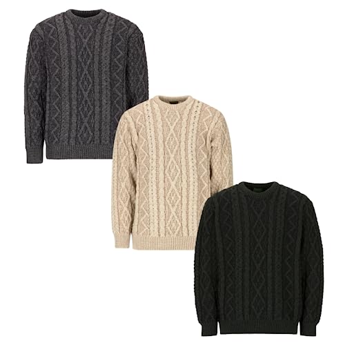 Walker and Hawkes - Men's Merino Wool Stanmore Plaited Crew Neck Jumper4