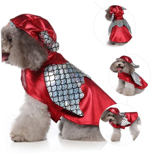 Disfraz para perro rojo talla M cómodo y adorable miniatura 6