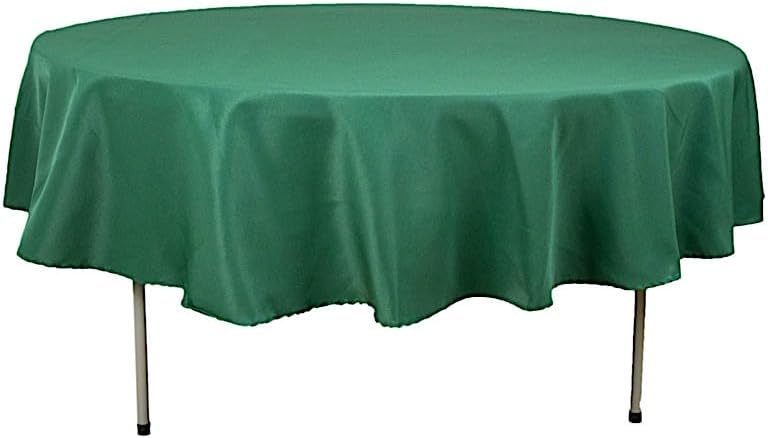 Balsa Circle Mantel redondo de poliéster de 90 pulgadas color verde cazador de alta calidad, para bodas, fiestas, banquetes, recepciones, eventos,