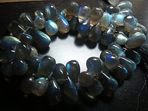 Perle labradorite bleue verte briolette haut de gamme pour joaillerie
