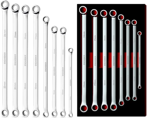 BINGCOBBER Jeu de 8 clés à œil doubles mixtes,Clé polygonale 8-24 mm – vue 6