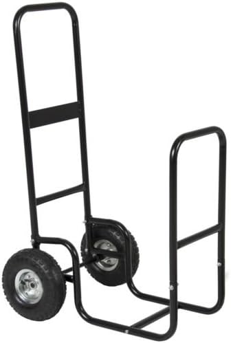 Firewood Cart Log Carrier Fireplace Wood Mover Hauler Rack Caddy Rolling Dolly