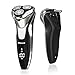 Phisco Rasoio Elettrico Barba, IPX7 Impermeabile Wet & Dry Rasoio Elettrico Uomo con Rifinitore a Comparsa, 3D Ricaricabile Rasoio Barba Elettrico con Display a LED, Autonomia Fino a 120 Min