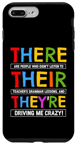 There They They English Grammar Teacher �ʔ������[���AT�V���c �X�}�z�P�[�X iPhone 7 Plus/8 Plus �p