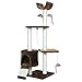 PET PALACE Cat Tree Kitten Activity Tower Condo with Perches, Scratching Posts, and Squeaking Mice, APL1342, Brown