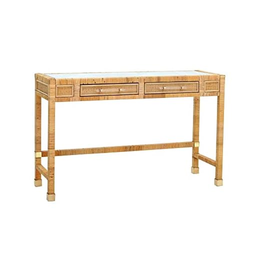 Tov Furniture Amara Natural Rattan Desk