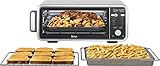 Ninja FT301 Dual Heat Air Fry Countertop 11-in-1 Convection Toaster Oven with Extended Height, XL Capacity, Flip Up & Away Capability for Storage Space, Silver (Renewed)