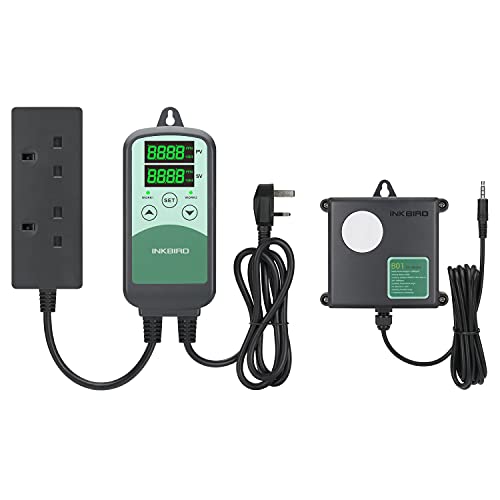 Image of INKBIRD Digital CO2 Controller ICC-500T with S01 Sensor Programmable CO2 Temperature Controller and Monitor for Ventilation System Building Control and HVAC Equipment Sensitive NDIR Sensor (B01)