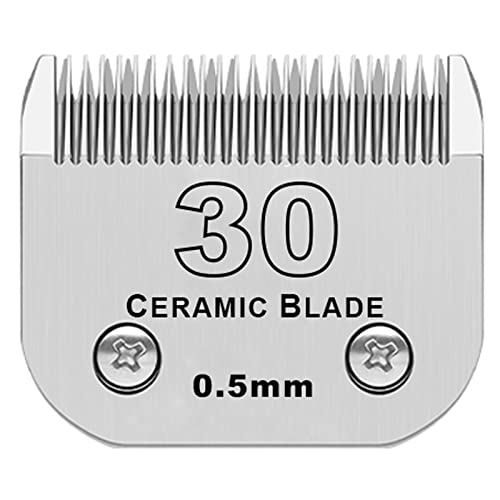 30# Grooming Ceramic Pet Clipper Blades Compatible with Andis & Oster A5
