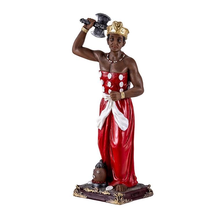 DRW Figura Chango Grande orisha Mayor Resina Pintada a Mano 30 cm