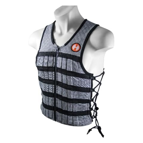 HYPERWEAR Hyper Vest PRO Unisex 10-Pound Adjustable Weighted Vest for Fitness Workouts, X-Large, Grey Cover