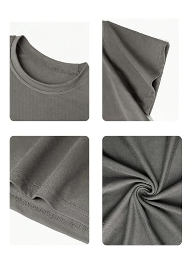 GORGLITTER Girl's T Shirts Graphic Oversized Cute Short Sleeve Drop Shoulder Loose Trendy Vacation Tee Tops3