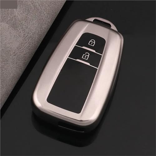 トヨタ カローラ RAV4 カムリ 70 CHR プラド 150 ハイランダー TPU キーケース ホルダー アクセサリー フォブ 2 3 ボタン 新車キーカバー(2 BTN Grey only case)
