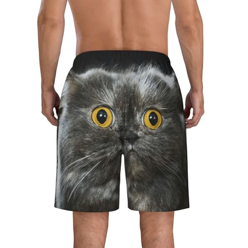 Men's Beach Shorts Fur Cat Mens Swim Trunks Board Shorts with Pockets Swimwear Bathing Suits4