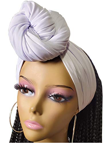 Stretch Head Wrap Scarf Head Wrap for women Turban Wrap Stretch Jersey Long Turban Head Wrap Tie 4Set2