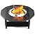 Larrik Surround Tabletop Use for Solo Stove Bonfire Ranger 2.0 and Mesa, Accessories for Solo Stove, Fire Pit Surround Table Adjustable with UV-Resistant Outdoor Fabric, Thick Metal Black