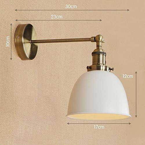Luz de pared decorativa y ajustable: aplique de hierro E27 estilo retro 3