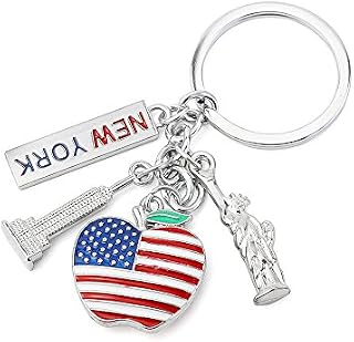 New York Keychain Statue of Liberty I Love New York Key Chain Key Rings NYC City USA Souvenirs Gift