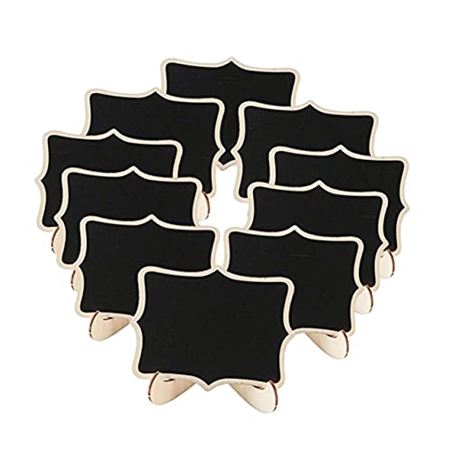 GREENADSCAPE 12 Piezas Signos De Pizarra Mini Letreros De Pizarra Linda Pizarra Mostrar Pegatinas De Pared Tablero De Pastel Etiqueta Señalización Señales Letras Decoración Fiesta Black Bambú