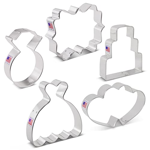Wedding Cookie Cutters 5 Pc. Set Made In Usa By Ann Clark #TOP7