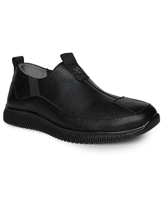 Men's Comfortable, Lightweight & Trendy Geniune Leather Slip-On Casual Boat Shoes