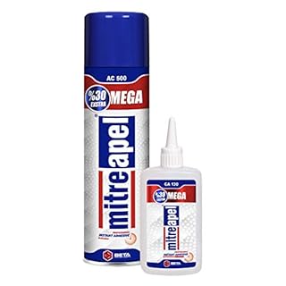 MITREAPEL CA Glue with Activator (4.5 oz - 16.9 fl oz.) - CA Glue for Woodworking - Cyanoacrylate Glue and Activator Spray - Crazy Glue, Super Glue for Crafts and DIY Projects - (1 Pk)