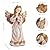 Kssiaz Angel Garden Statue,Memory Guardian Solar Garden Decor with Warm Light,Waterproof Praying Angel Statue with Garland,Outdoor Garden Decor Sculpture for Lawn Yard Patio,Sympathy Gift,Apricot Pink
