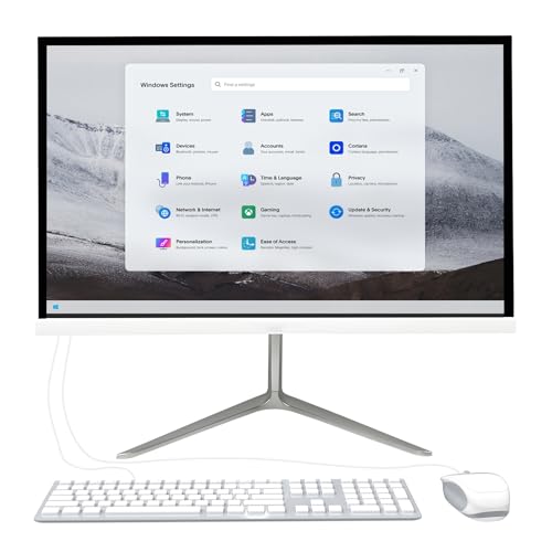 Image of All-in-one Desktop Computer PC, 22 inch FHD Display G5400 Quad Core 16G RAM 512G SSD ROM PC, WiFi Bluetooth Connection Desktop for Office Gaming Home Study