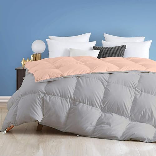 Image of Day Care - 500 GSM Hotel Quality-Down Alternative Reversible Comforter (90 inch x 100 inch Inches /228cm x 228cm) - Comforter Double Bed|Peach /Silver