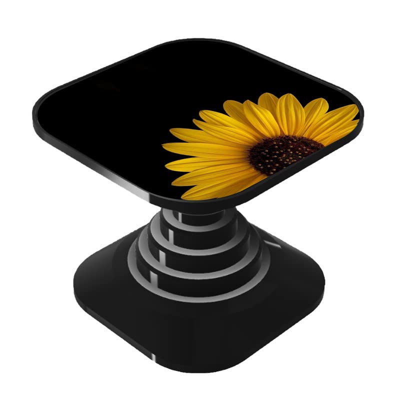 Sunflower Printed 360 Degree Rotating Mobile Compatible Holder Grip, Stand for Phones, Tablets Selfie Holder Matte Finish Finger Stand Square Mobile Stand Grips for Smartphones [SPR11]-image-37