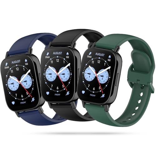 Xisair 3 Correas Compatibles con Xiaomi Redmi Watch 5 Lite y Active - Pulseras de Silicona Deportivas, Correas Impermeables y Transpirables