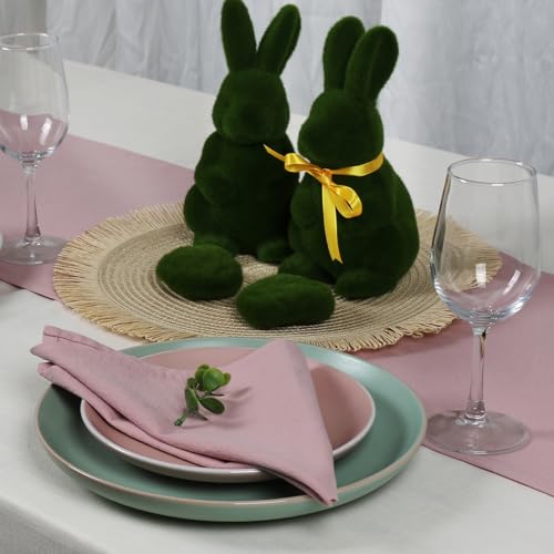 Servilletas de tela rosa polvo, set de 6 miniatura 5