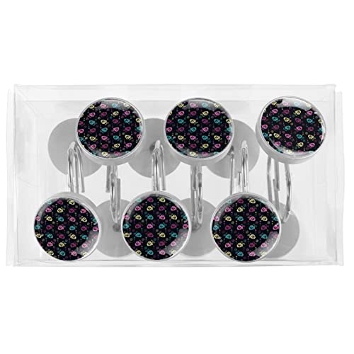 Crochets pour rideau de douche acier inoxydable salle de bain x12 - 6